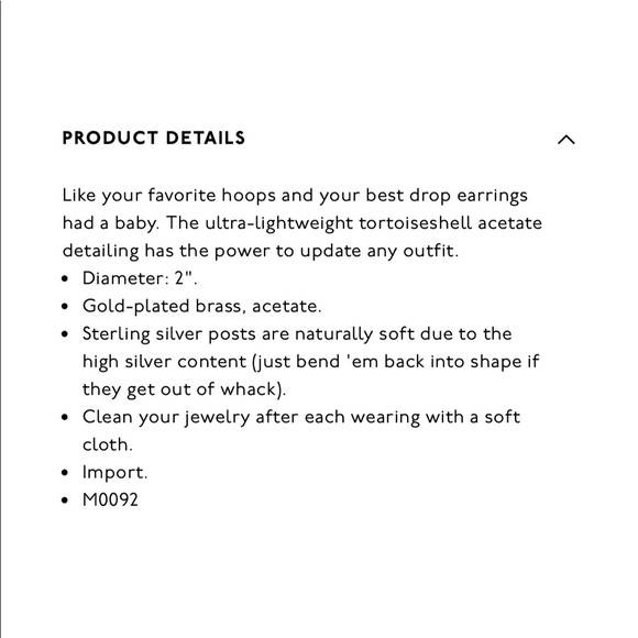 Madewell half and half hoop earring - Picture 5 of 9